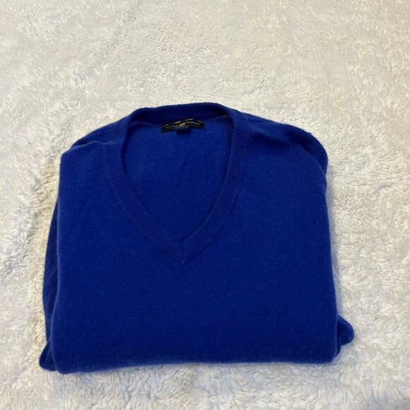 Club Room Other - Cashmere Mens V Neck Blue Sweater XL Preppy Country Club Business Work Career